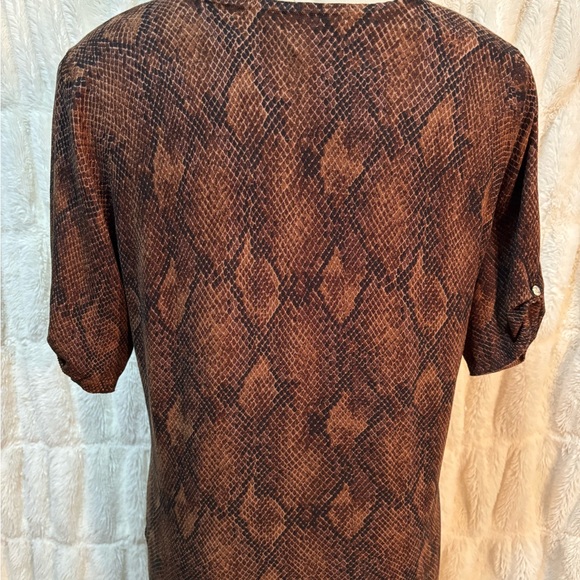 WHBM brown python print top size large - Picture 2 of 3